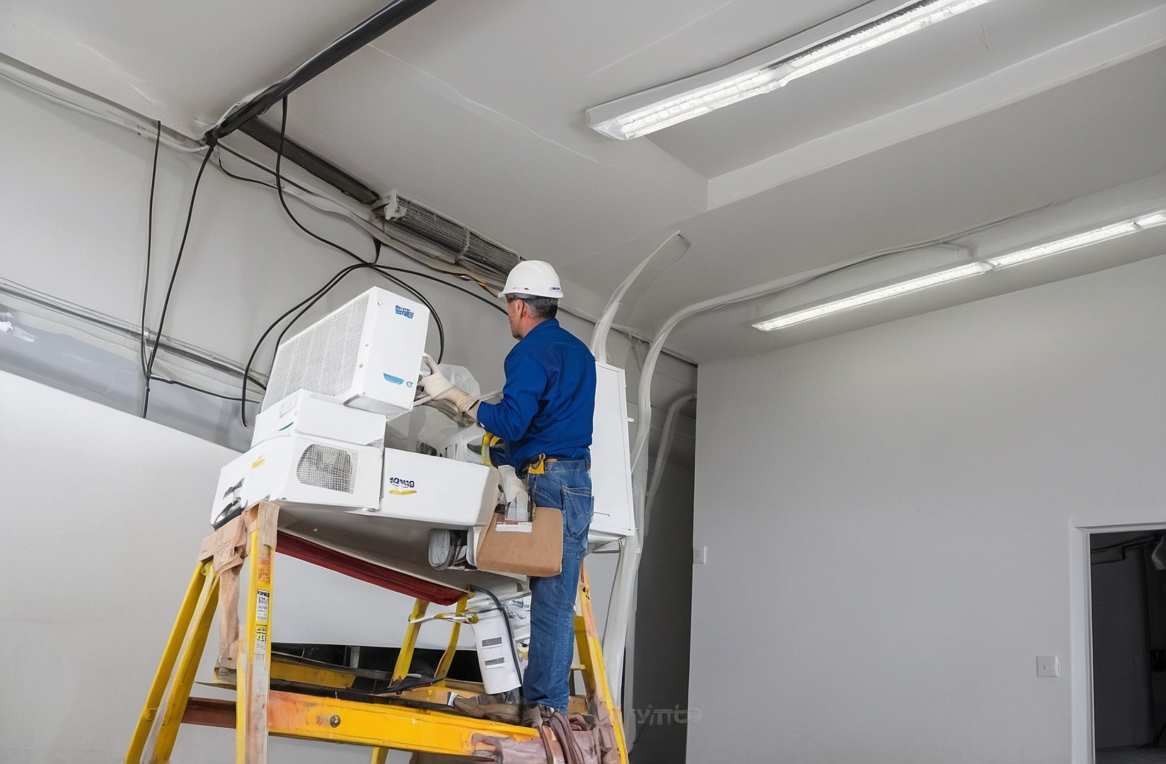 Mantenimiento de aire acondicionado en oficina